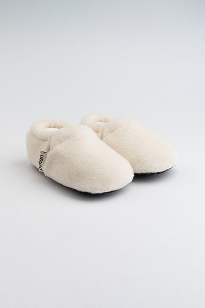 pufien Anti-Sweat Booties - First Step Home Shoes with Lined Anti-Slip Soles
