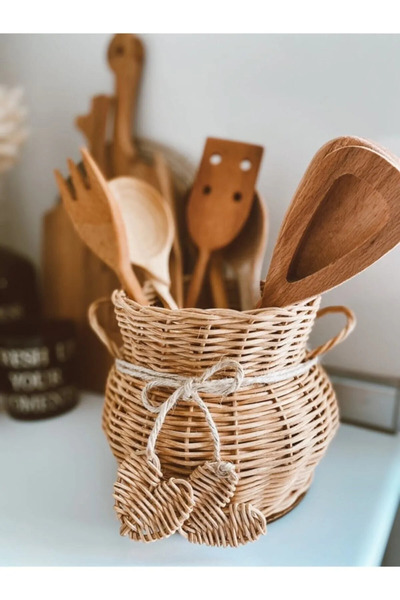 HANDEYAPİMİ Rattan Bambu Hasır Kaşıklık El Yapımı