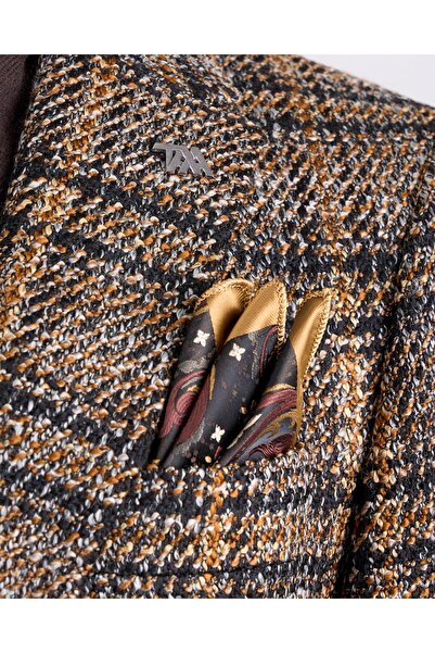 TerziAdemAltun Италиански стил, тясна кройка, карирана мъжка сако, черно T13351