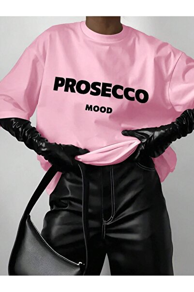 OVER HEAD Γυναικείο μπλουζάκι Prosecco Mood με στάμπα Oversize