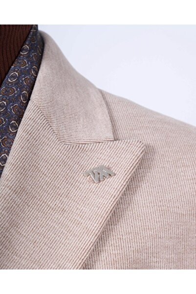 TerziAdemAltun Ανδρικό μονό μπουφάν βιζόν σε ιταλικό στυλ slim fit kravuze T13335