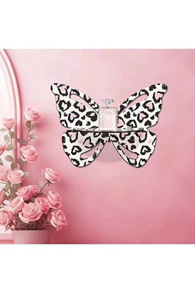 Vegüba Dekoratif Kalp Desenli Leopar Desenli Kelebek Kurdale Raf 2 Li Set