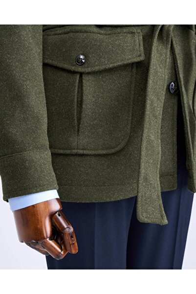 TerziAdemAltun Αθλητικό παλτό ιταλικού στυλ s εφαρμοστό ανδρικό πράσινο T13550