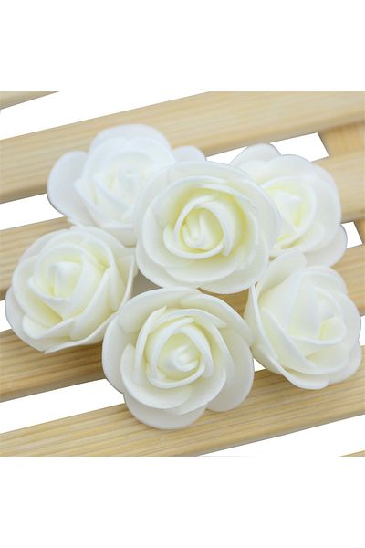 Choice 450PCS-480PCS Milk white About  480pcs-500pcs/3cm Mini PE Foam Rose Flower Head Artificial Rose Flow