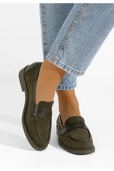 B T Shoes Mocasini dama Canberra verzi