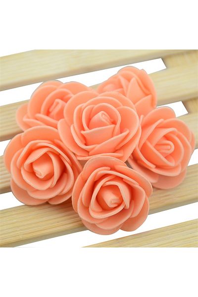 Choice 450PCS-480PCS Orange About  480pcs-500pcs/3cm Mini PE Foam Rose Flower Head Artificial Rose Flowers