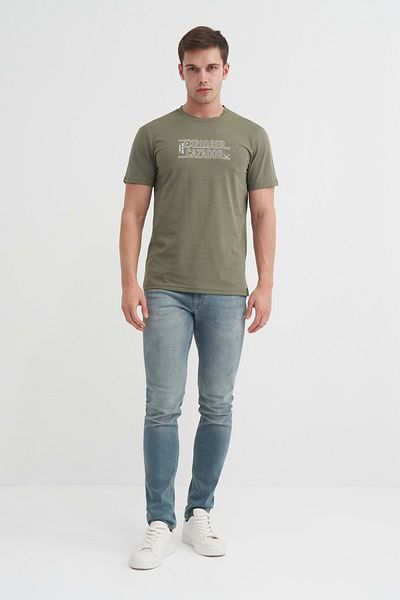Cazador Βαμβακερό μπλουζάκι με λαιμόκοψη Slim Fit