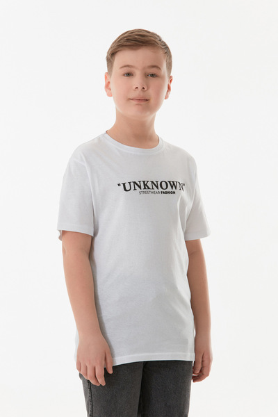 Fulla Moda Αγόρι μπλουζάκι με άγνωστο κείμενο