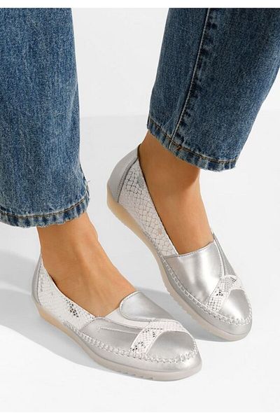 B T Shoes Pantofi casual damă Azohra argintii