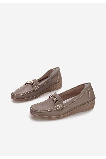 B T Shoes Mocasini dama cu platforma Fahima kaki