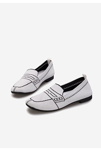 B T Shoes Mocasini dama Kirrana albi V2