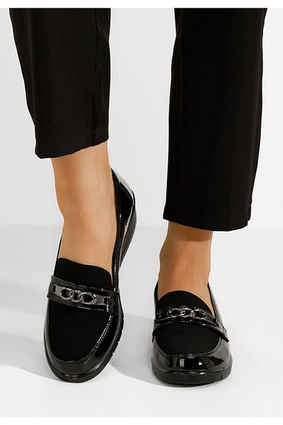 B T Shoes Mocasini dama lacuiti Isofia negri