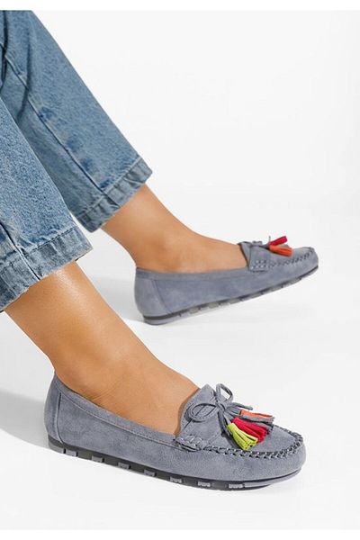 B T Shoes Mocasini dama Prestia albastri
