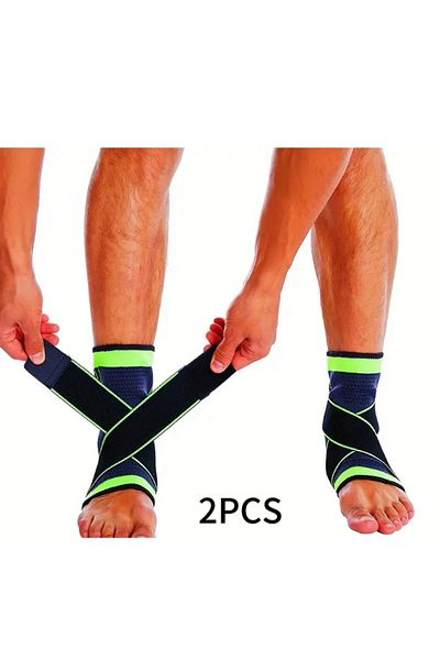 Yanaşık Spor Malzemeleri Adjustable Elastic Foot Brace 2 Pieces Anti-Slip Treating Pain Relief Suitable for All Sizes