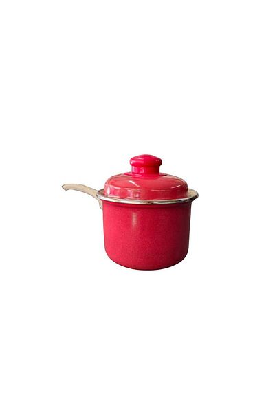 ALEV EMAYE Milk Bowl & Sauce Bowl & Egg Boiling Pot Mini Pink (0.9 Lt)