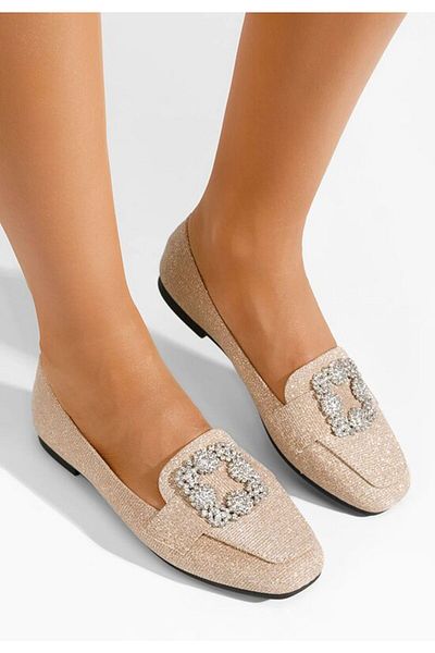B T Shoes Mocasini dama eleganti Mysha champagne
