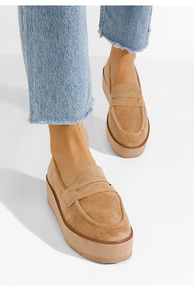 B T Shoes Leondra V2 platform loafers brown