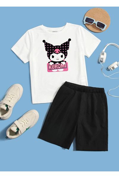 OTNICKA Special Design Printed Children's Bottom Top T-Shirt Set