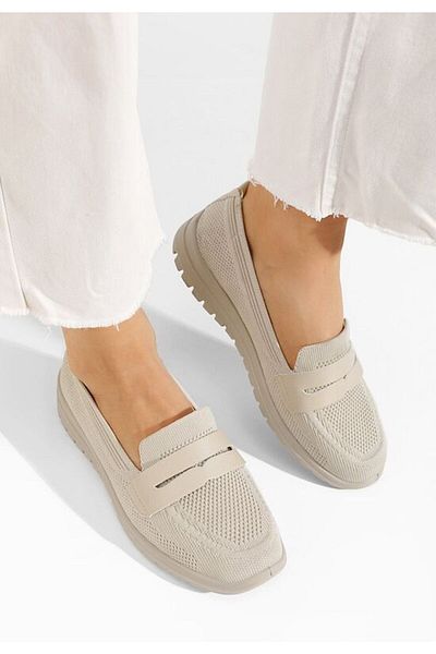 B T Shoes Comfortable women's loafers Icora beige