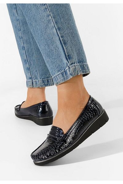 B T Shoes Mocasini dama Asinia albastri