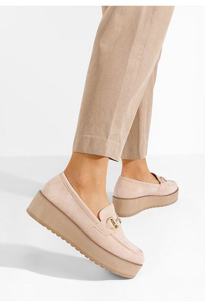 B T Shoes Leondra V3 pink platform loafers