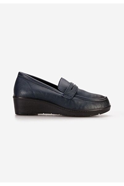 B T Shoes Mocasini dama cu platforma Zeia navy