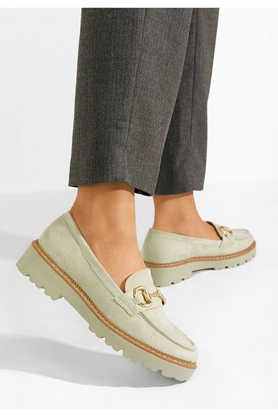 B T Shoes Mocasini dama Alvarias verzi
