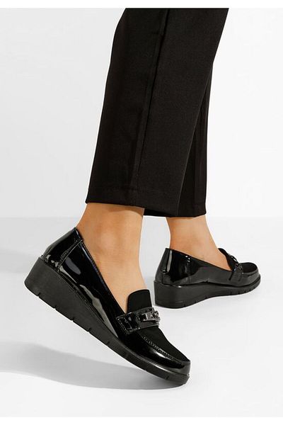 B T Shoes Mocasini dama lacuiti Isofia negri