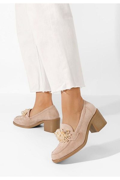 B T Shoes Ermela camel heeled loafers