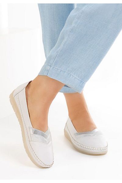 B T Shoes Mocasini dama Luinza albi
