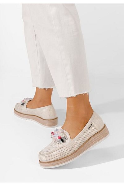 B T Shoes Veiga V2 silver thick-soled loafers