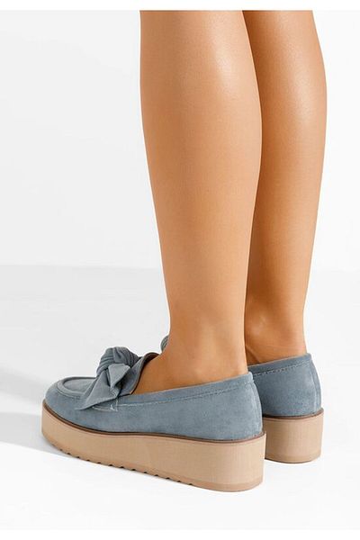 B T Shoes Mocasini cu platforma Leondra V5 bleu