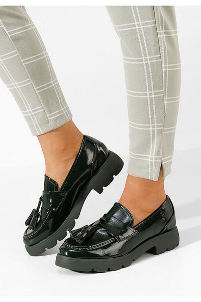 B T Shoes Mocasini cu talpa groasa Laratta verzi