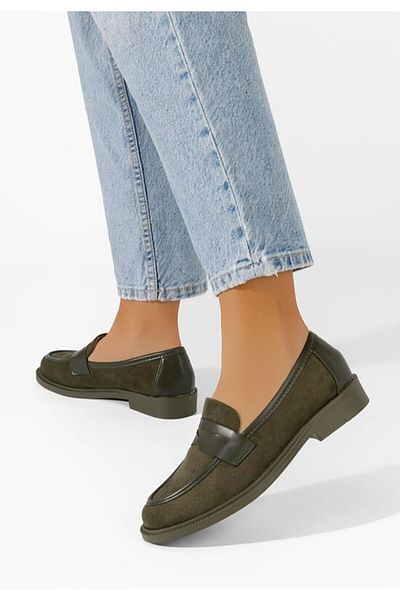 B T Shoes Mocasini dama Canberra verzi