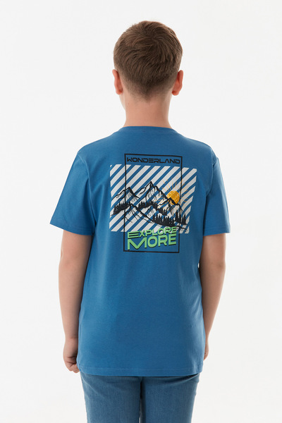 Fulla Moda Tricou pentru băiat 100% bumbac cu imprimeu pe spate