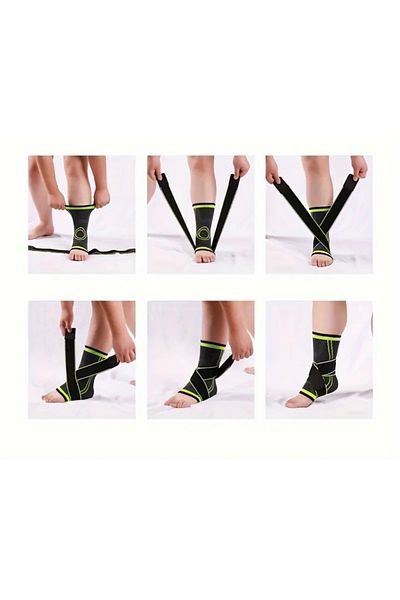 Yanaşık Spor Malzemeleri Adjustable Elastic Foot Brace 2 Pieces Anti-Slip Treating Pain Relief Suitable for All Sizes
