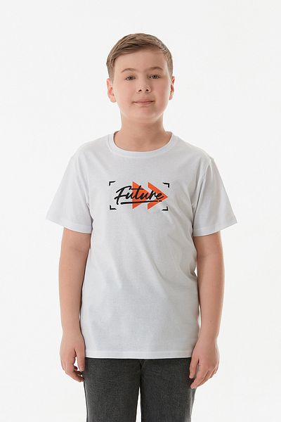 Fulla Moda Boys' T-Shirt with Printed Text on the Front and Back