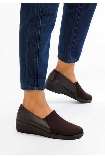 B T Shoes Yanira brown platform loafers