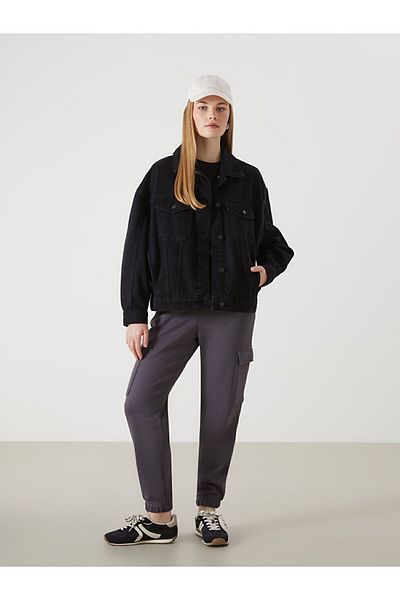 LC Waikiki Jachetă de damă oversize cu guler cămașă