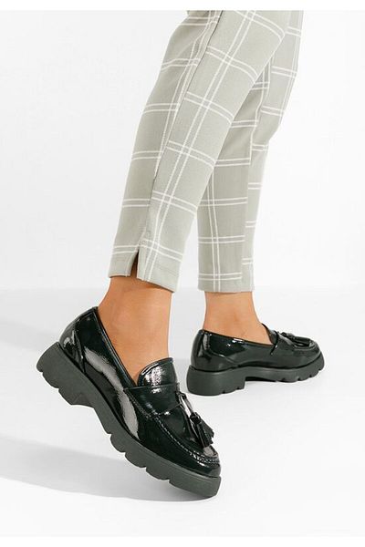 B T Shoes Mocasini cu talpa groasa Laratta verzi