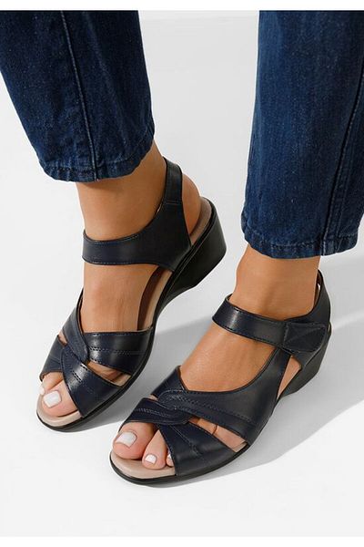 B T Shoes Sandale dama Makeda navy