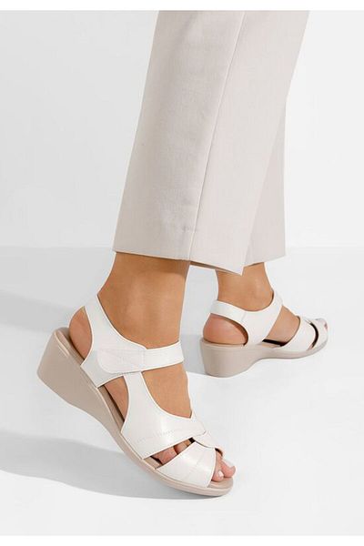 B T Shoes Sandale dama Makeda albe