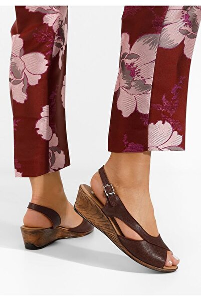 B T Shoes Sandalele de doamnă plivesc Rhonia grena