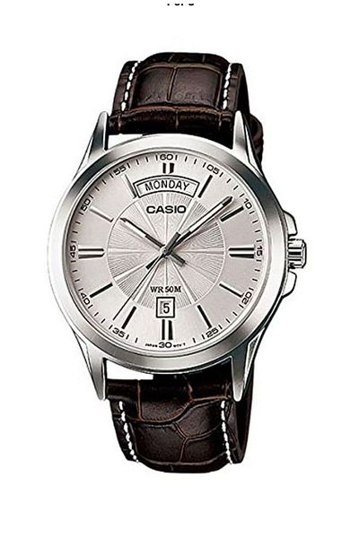 Casio Casio Men's Enticer Quartz Analog Watch with Leather Strap MTP-1381L-7AVDF