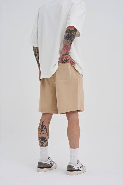 Machinist Ανδρικό σορτς Basic oversized μπεζ