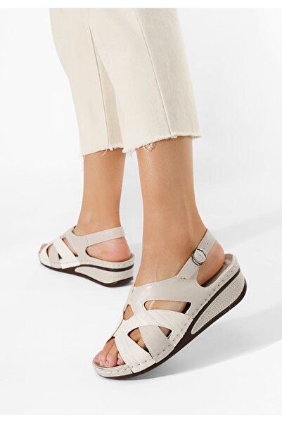 B T Shoes Sandale cu platforma Bocaina bej