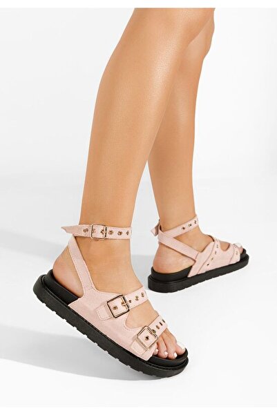 B T Shoes Sandale cu talpa groasa Kenya roz