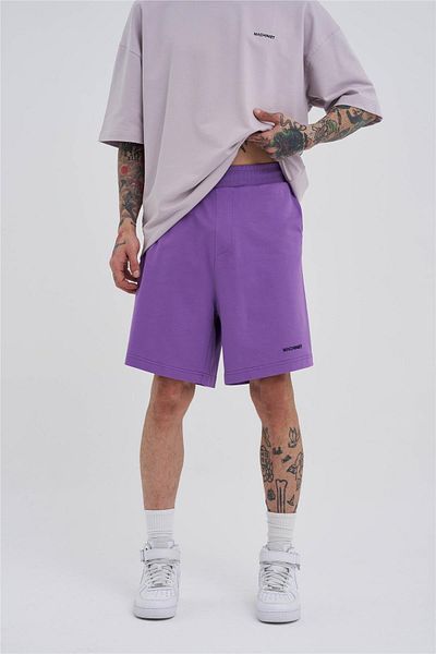 Machinist Pantaloni scurți de buzunar de bază oversize unisex New Purple