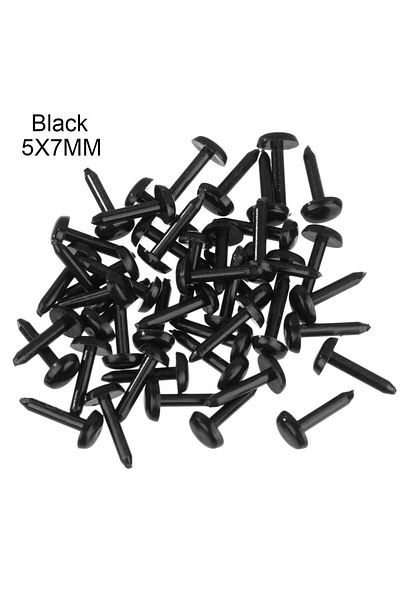 Choice Black-5X7MM 100pcs Plastic Mini Black Safety Oval Nose for Doll for Teddy Dog Stuffed DIY Doll Anima