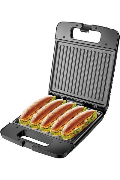 HOME MASTER Home Master HM-720 Large Lined Sandwich Maker for a unique experience making lined sandwiches easily